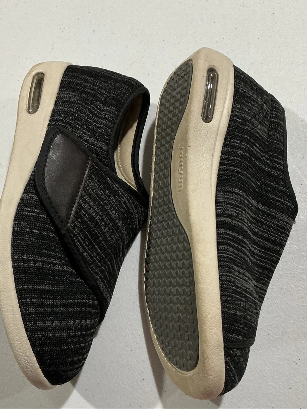 Men's Black Knit Memory-Foam Slip-On Comfort Loafers